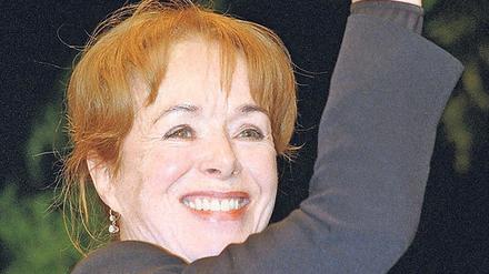 Die Schauspielerin Jutta Lampe, als sie 1998 mit dem Gertrud- Eysoldt- Ring ausgezeichnet wurde. 
