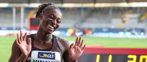 Lisa Marie Kwayie gewann 2020 bei den deutschen Meisterschaften über 100 Meter.