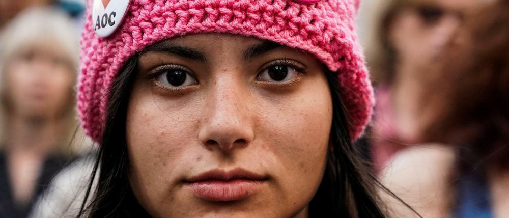 Teilnehmerin einer Demonstration für das Recht auf Abtreibung in New York (Archivbild)