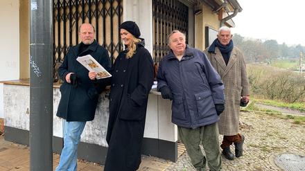 Die Kiosk-Bürger:innen: Planer Bernd Dietrich, Beate Haase von der Initiative WirsindBerliner, Architekt Christian Dierkes und Initiator Georg Kohlmaier.