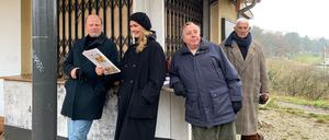 Die Kiosk-Bürger:innen: Planer Bernd Dietrich, Beate Haase von der Initiative WirsindBerliner, Architekt Christian Dierkes und Initiator Georg Kohlmaier.