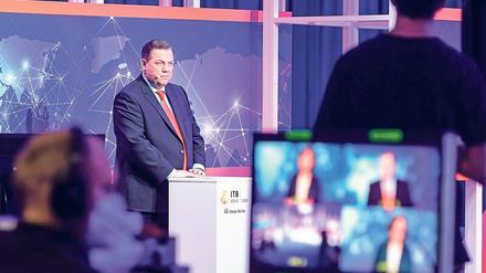 Erfolgreiche Premiere. Martin Ecknig eröffnete in der vergangenen Woche die erste digitale Reisemesse ITB mit gut 3500 Ausstellern aus aller Welt. 