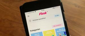 Die App "Flink" des Berliner Start-ups Flink Lebensmittel GmbH. Hier gelang es Hackern relativ Leicht, Daten von Kunden einzusehen. Das Leck soll jetzt geschlossen sein.