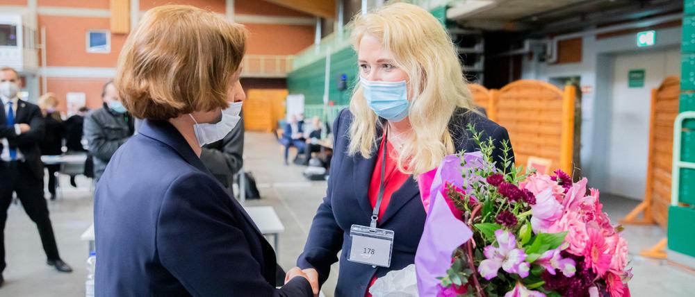 Beatrix von Storch (l.) unterlag Kristin Brinker bei der Wahl zur Berliner Parteivorsitzenden.