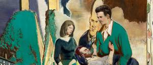 Neo Rauchs großformatiges Gemälde Stellwerk II" (Öl auf Papier) aus dem Jahr 2015.