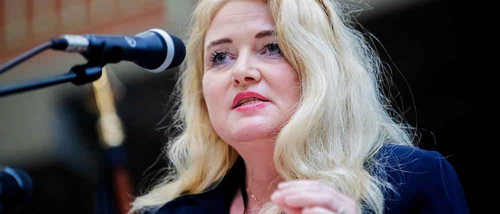 Hat viel Arbeit vor sich: Die neue Vorsitzende der Berliner AfD, Kristin Brinker.