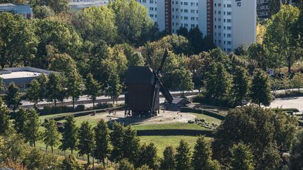 Eines der Wahrzeichen: die Marzahner Windmühle entstand 1994 als Nachbau.