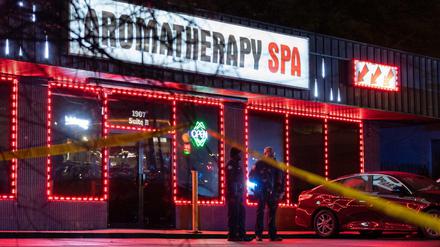 Acht Tote in drei Massagesalons: Einer der Tatorte in Atlanta im US-Bundesstaat Georgia