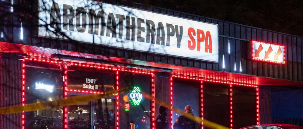 Acht Tote in drei Massagesalons: Einer der Tatorte in Atlanta im US-Bundesstaat Georgia