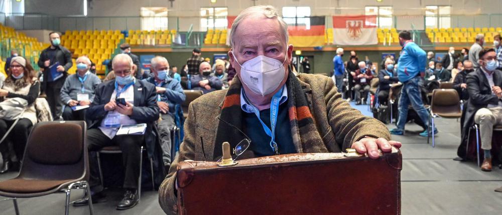 Alexander Gauland, Vorsitzender der AfD-Fraktion im Bundestag, bekam für seine Bewerbungsrede Platz 19 zugelost und kann daher erst später am Samstag oder am Sonntag reden.