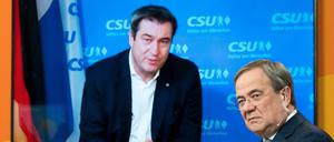 Als Krisenmanager gefragt: CSU-Chef Markus Söder und CDU-Chef Armin Laschet. 