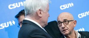 Der CSU-Landtagsabgeordnete und Ex-Justizminister Sauter (rechts) mit Bundesinnenminister Seehofer (Archivbild)