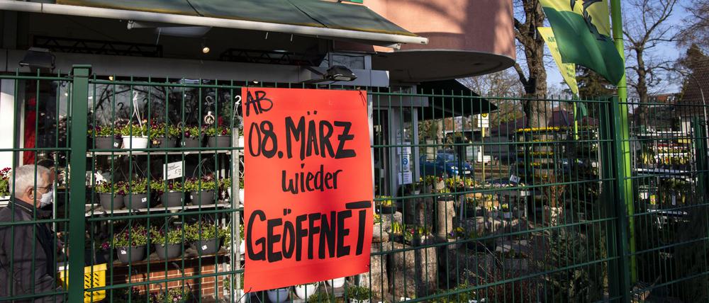 Seit dem 8. März sind die Gartencenter und Blumenläden wieder offen - werden die Lockerungen zurückgenommen, müssen sie wieder schließen.