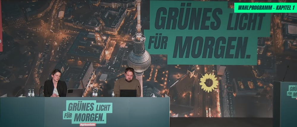 Die Berliner Grünen kamen am Wochenende zu ihrem digitalen Landesparteitag zusammen.
