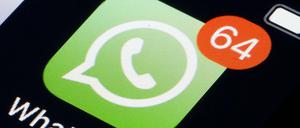 Das Logo des Instant-Messaging-Dienstes WhatsApp.