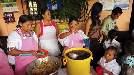 Schulspeißung in Guatemala vor der Pandemie.