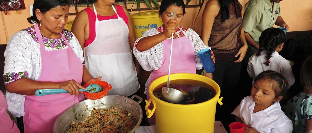 Schulspeißung in Guatemala vor der Pandemie.