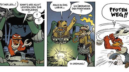 Cholerischer Enterich: Eine Szene aus „Rubeus Khan“.