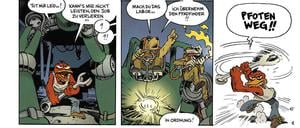 Cholerischer Enterich: Eine Szene aus „Rubeus Khan“.