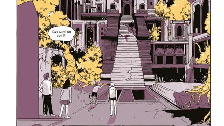 Weltraumarchitektur: Eine Seite aus „Auf einem Sonnenstrahl“.