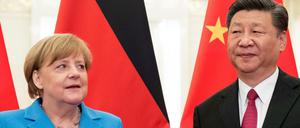 Bundeskanzlerin Angela Merkel, hier mit dem chinesischen Präsidenten Xi Jinping, trieb das Investitionsschutzabkommen der EU mit China voran.