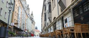 So ruhig wie hier in der Dresdner Innenstadt soll es nach dem Willen der Regierung bundesweit auch an Ostern zugehen.