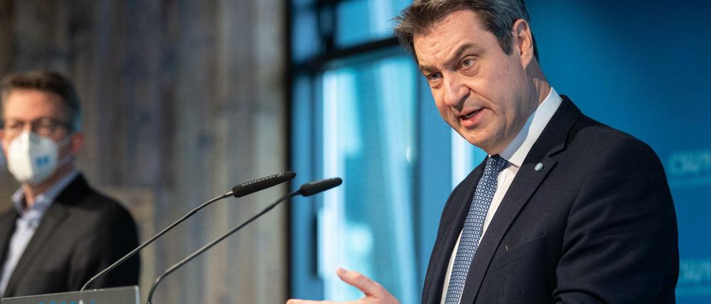 Zehn Punkte gegen die Maskenaffäre. CSU-Chef Söder verkündet in München, dass er seiner Partei strenge Regeln verordnen will.