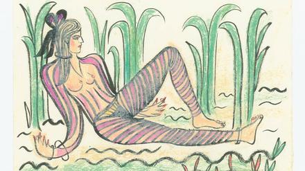 Inga Kerbers „Demoiselle dans les Plantes (Poses variés)“ aus dem Jahr 2020.