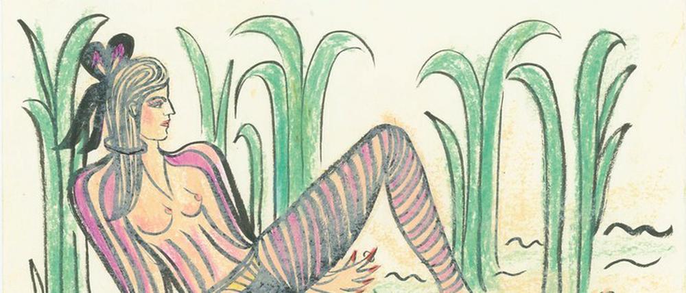Inga Kerbers „Demoiselle dans les Plantes (Poses variés)“ aus dem Jahr 2020.