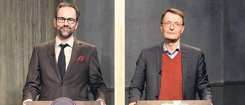 Da isser wieder. Der SPD-Epidemiologe und Corona-Bescheidwisser Karl Lauterbach (rechts) schaut am Dienstag um 22 Uhr 15 bei „Chez Krömer“ vorbei.