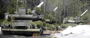 Russische Panzer – hier bei einem Manöver Ende März bei Moskau.