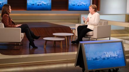 Bundeskanzlerin Angela Merkel (CDU) zu Gast in der ARD-Talksendung "Anne Will".