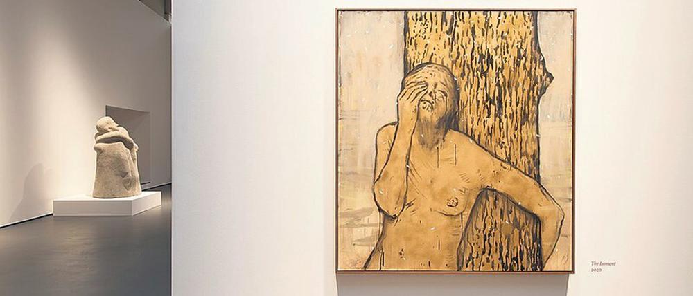 Die Ausstellung von Kollwitz und Celaya, zu sehen ist eines seiner Bilder.