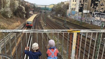 Tuff, tuff, tuff, die Eisenbahn. Die Ringbahnen, Regios, ICEs und Güterzüge, die unter der Verbindungsbrücke von Dänen- und Sonnenburger Straße durchrattern, erfreuen fast alle Kinder im Arnimkiez.