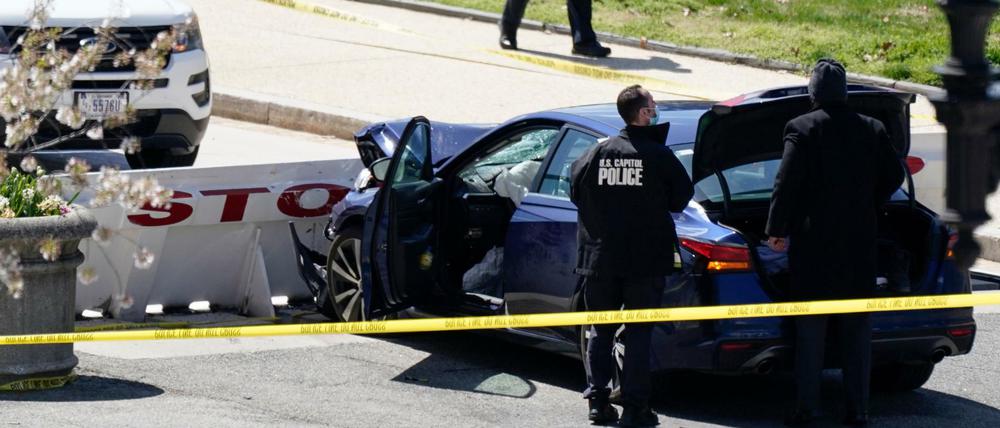Mit diesem Auto fuhr der Angreifer die Kapitol-Polizisten an. Er wurde kurz davor erschossen.
