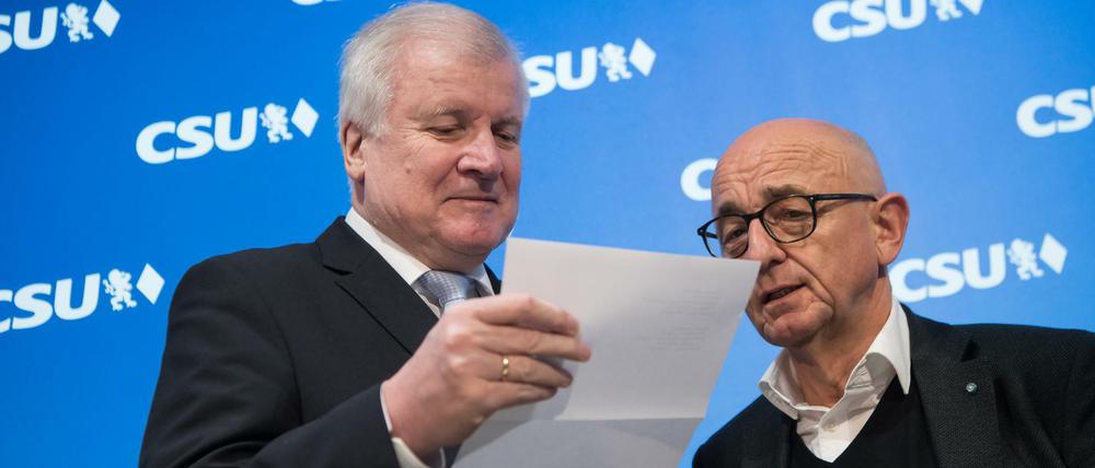 Horst Seehofer und der CSU-Landtagsabgeordnete Alfred Sauter im Jahr 2018.