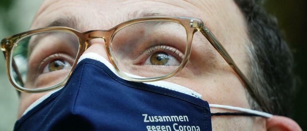 Jens Spahn (CDU), Bundesminister für Gesundheit besuchte in Berlin ein Impfzentrum. 