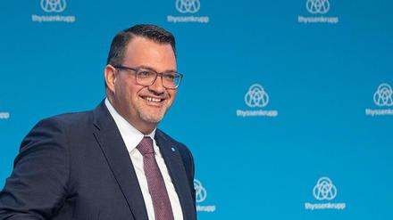 Oliver BURKHARD Vorstand Personal und Arbeitsdirektor. Bilanzpressekonferenz der ThyssenKrupp AG am 21.11.2019 in Essen/ Deutschland. *** Executive Board Member for Personnel and Labor Relations Press conference of ThyssenKrupp AG on 21 11 2019 in Essen Germany