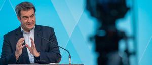 Bayerns Ministerpräsident Markus Söder, Laschet-Konkurrent in der K-Frage der Union, begrüßt dessen Vorstoß für einen zwei- bis dreiwöchigen harten Lockdown.