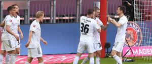 Der 1. FC Union jubelt nach dem Ausgleich.