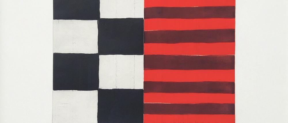 „TT (Pi)“, eine Farbaquatinta-Radierung von Sean Scully aus dem Jahr 1994.
