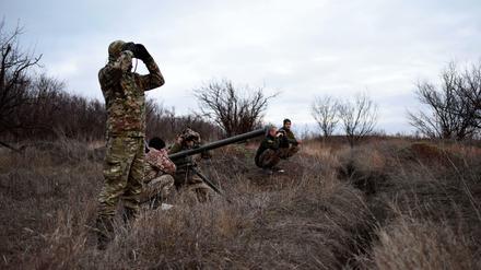 Soldaten der 46. Spezialeinheit des Bataillon Donbass Kampfverbands im Jahr 2018.