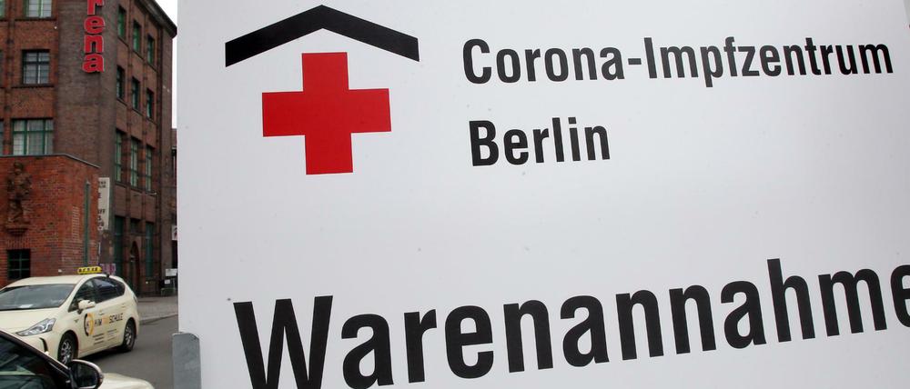 Das Impfzentrum in der "Arena" in Berlin-Treptow.