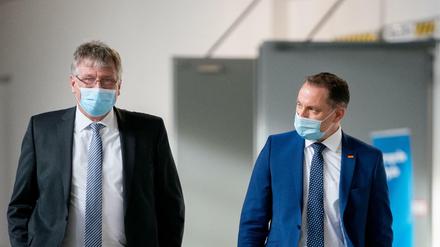 Die AfD-Parteichefs Jörg Meuthen und Tino Chrupalla.