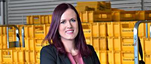 Organisationstalent. Sarah Diesing, 30, leitet die Briefzentren Tempelhof und Schönefeld der Deutschen Post/DHL.