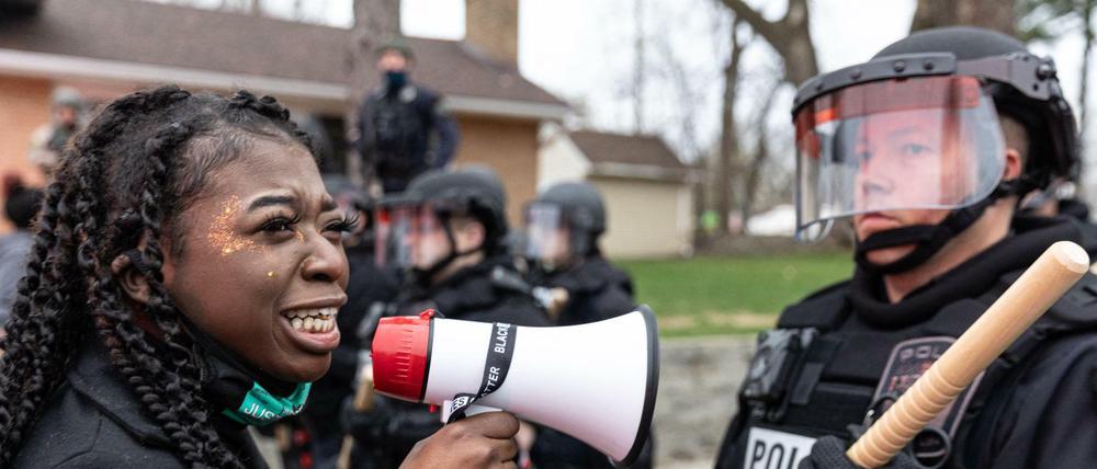 Proteste nach dem Tod eines jungen Afroamerikaners im US-Bundessstaat Minnesota.
