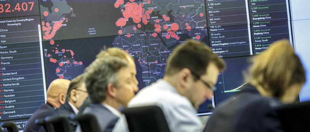 Kein Ersatz für einen zentralen Pandemie-Krisenstab: Jede Behörde hat einen eigenen "Krisenstab" - hier ein Archivbild von 2020 aus dem Auswärtigen Amt. 