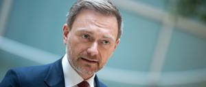 Christian Lindner, Partei- und Fraktionsvorsitzender der FDP, bei einem seiner zahlreichen Statements in Berlin zur Corona-Situation. 