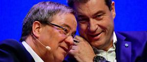 Ich und du. Die Ministerpräsidenten Armin Laschet (links) und Markus Söder im April 2019 beim Beginn der Wahlkampagne zu den Europawahlen in trauter Einigkeit.