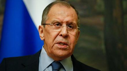 Russlands Außenminister Sergej Lawrow gab die Sanktionen gegen die USA am Freitagabend bekannt.